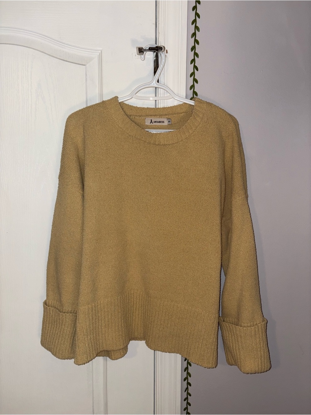 Mustard Crewneck Women's Sweater